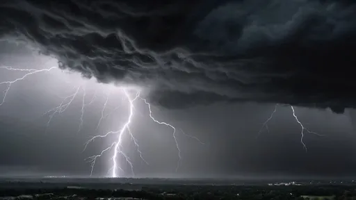 Prompt: (dark background), intense thunderstorm, heavy rain pouring down, dramatic lightning strikes, ominous clouds swirling above, deep gray and black color tones, atmosphere of tension and foreboding, high detail, cinematic quality, capturing the raw energy of the storm, (ultra-detailed), high-resolution, evoking a sense of drama and chaos.