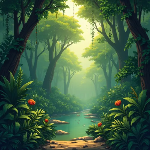 Prompt: a book cover of a jungle

