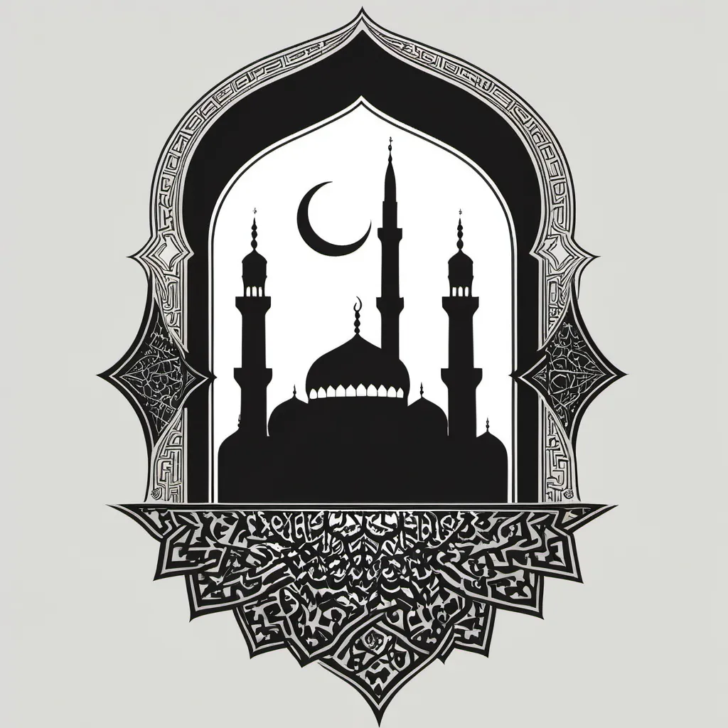 Prompt: Islam t-shirt design, print on demand