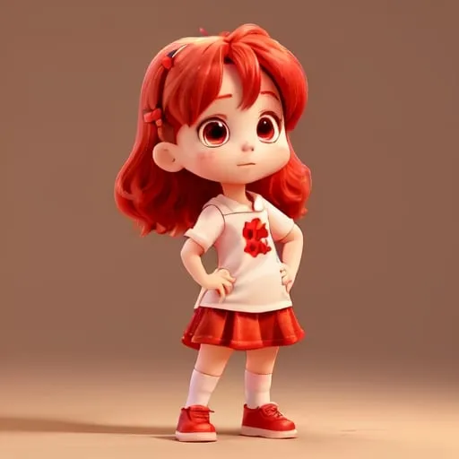 Prompt: Loli, small, girl, red head, pose, or al se x 
