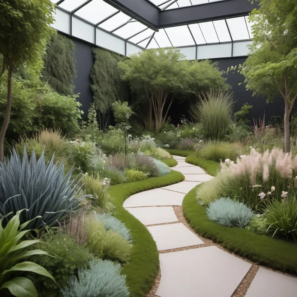Prompt: Develop gardens with plants chosen for their unique scents, combined with visual art elements to create a multisensory experience.
