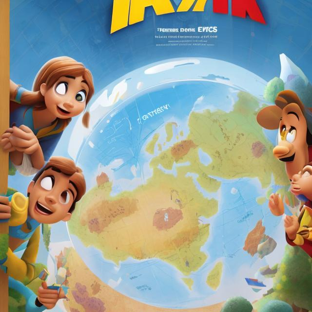 Prompt: Disney Pixar's "Geography Exam" Poster,Coming In October 25th