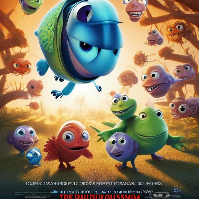 Prompt: Disney Pixar's "Biology exam" Movie Poster,Coming This Halloween,In October 31st