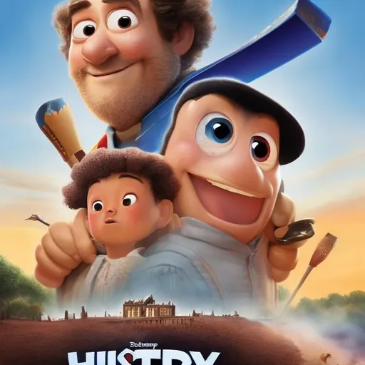 Prompt: Disney Pixar's "History Exam" Poster,Coming In October 25th