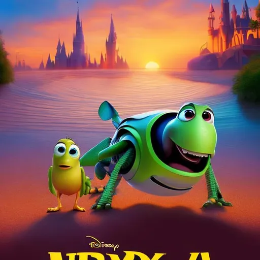 Prompt: Disney Pixar Movie Poster