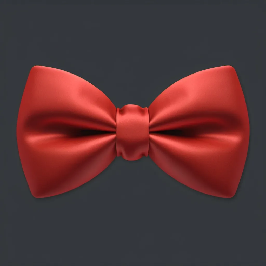 Prompt: Red bowtie emoji without background