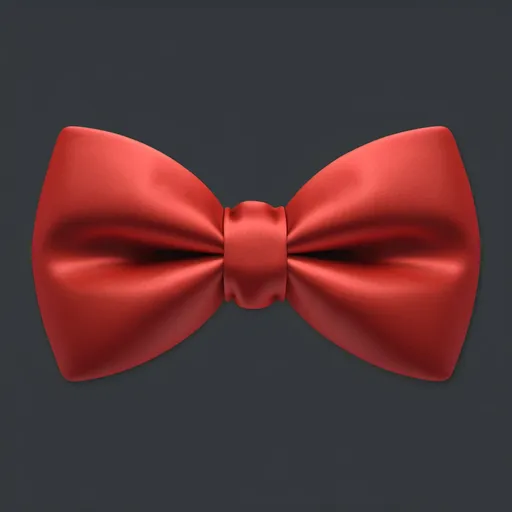 Prompt: Red bowtie emoji without background