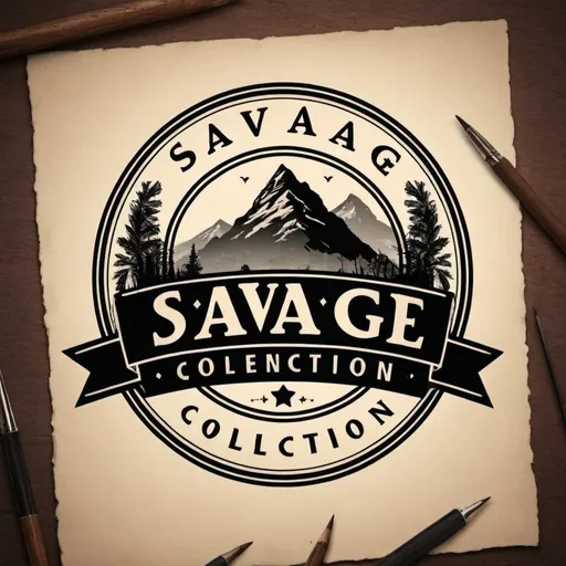 Prompt: Make a picture from savage collection as a logo for a market place 