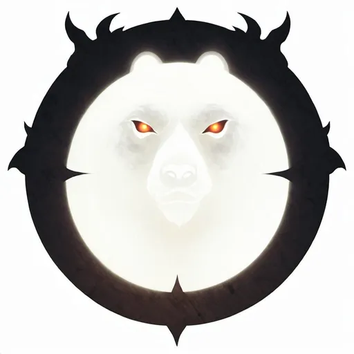 Prompt: shadow creature, silhouette, glowing eyes, resembles the shape of a bear, fantasy, DnD art style