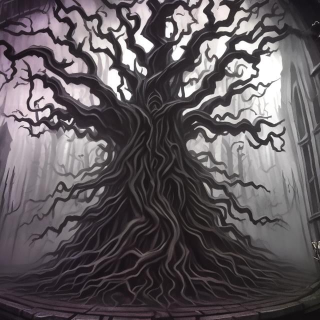 Prompt: Shadows of Eldermist evil tree thumbnail