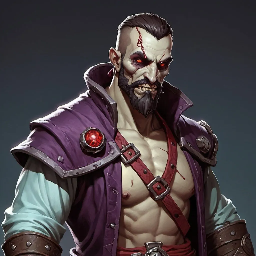 Prompt: Dungeons and dragons, handsome undead butchers apprentice, necromancer thrall  