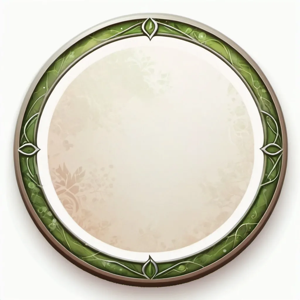 Prompt: a circle token, slim outer edge, outer edge adorned with elven style, empty inside the circle, white background, fantasy, herbalist pattern illustration