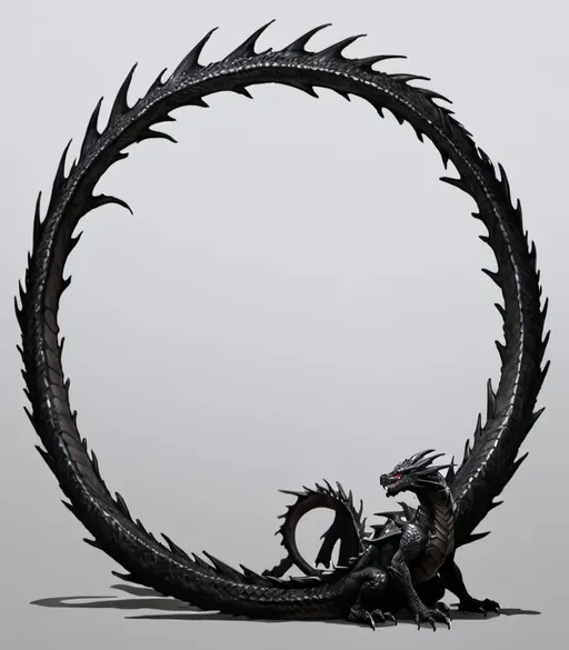 Prompt: elder black dragon, sitting, DnD, fantasy