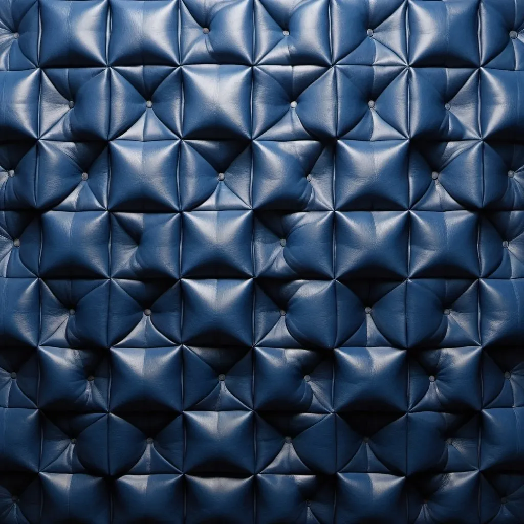 Prompt: Leather geometrical design in blue color