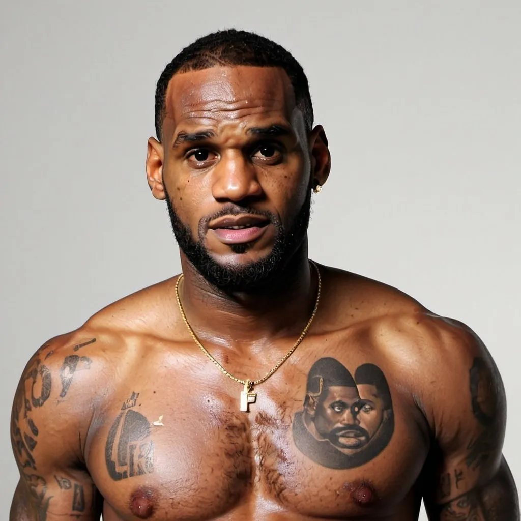 Prompt: lebron james  desnudo
