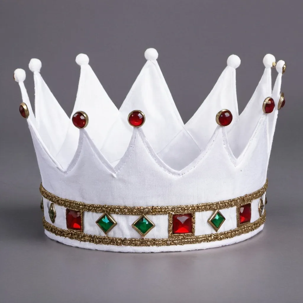 Prompt: Cloth white crown 