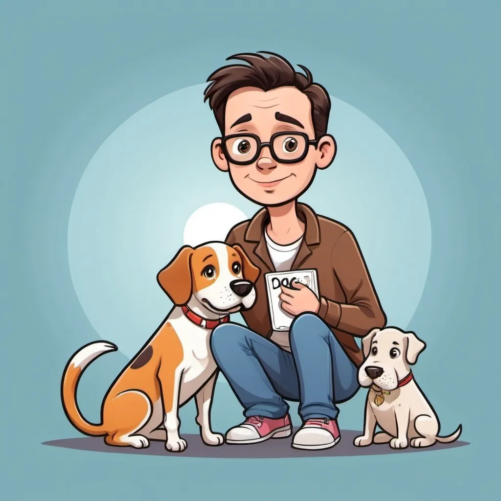 Prompt: dog lover, cartoon
