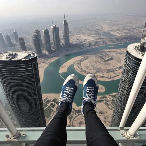 Prompt: Sitting top of the tallest building