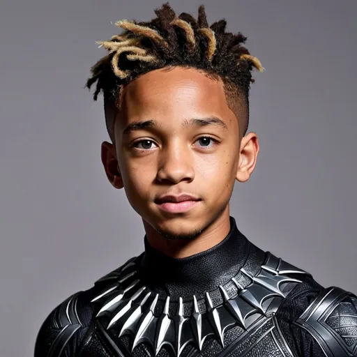 Prompt: Jaden Smith As Black Panther (Marvel)