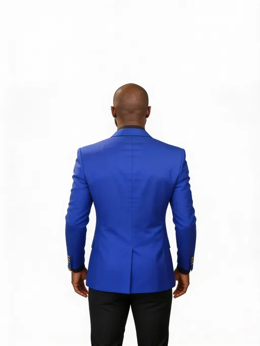 Prompt: The images Image1 represent the character. the character's clothing is Image2. 生成角色背面上半身视图。 需要包含角色完整的头部，保持自然站立姿势，双臂自然下垂。使用纯白色背景。确保上半身完整呈现，符合人体比例。