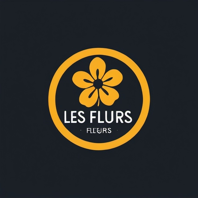 Prompt: A simple logo for a coffee shop called Les Fleurs