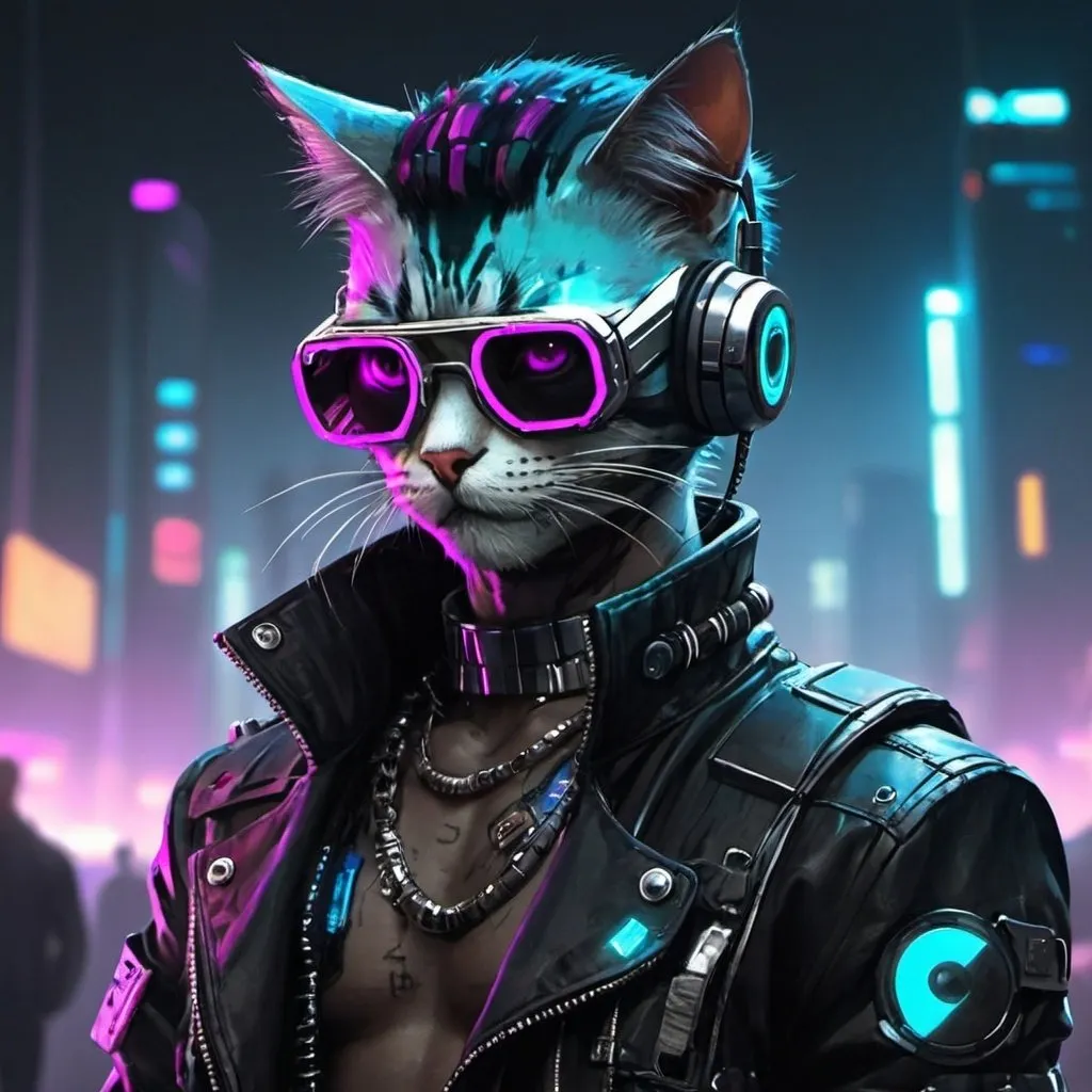 Prompt: chat gpt if it was a cyber punk guy