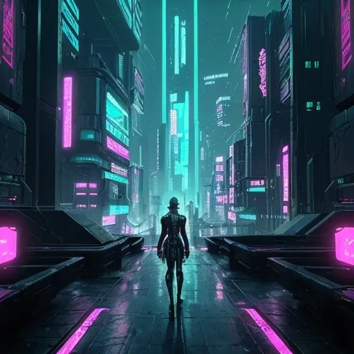 Prompt: Give me some picture of future city with cyberpunk looks


