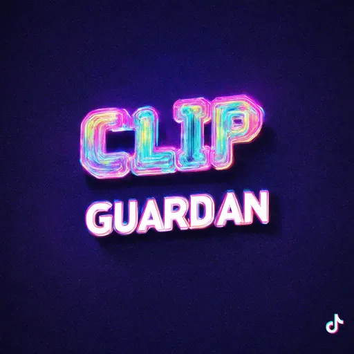 Prompt: (profile picture for a viral TikTok clip account called ‘Clip Guardian’ with CLIP GUARDIAN spelled out), vibrant colors, dynamic composition, high-energy atmosphere, seamless modern design, bold graphic elements, neon accents, TikTok logo subtly incorporated, playful vibes, attention-grabbing aesthetics, sleek typography, futuristic elements, resolution: 4K ultra-detailed, perfect for viral content, minimal yet impactful, young and trendy feel, digital art, no-background, easily adaptable for various platforms