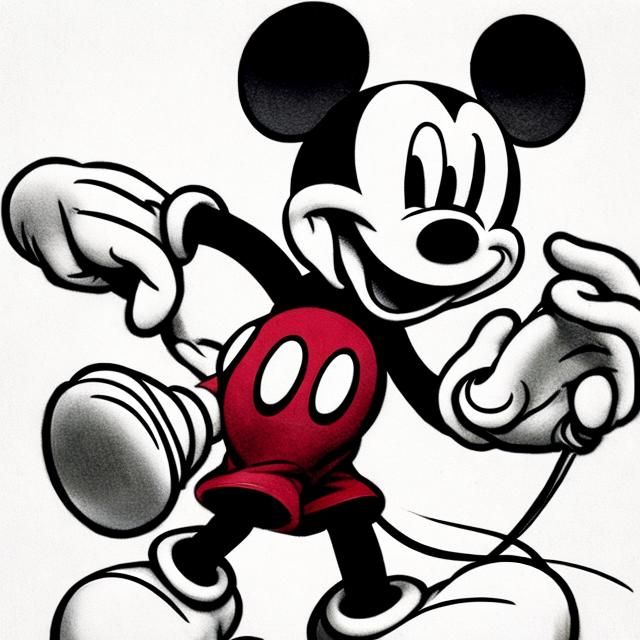 Prompt: mickey mouse by john kricfalusi