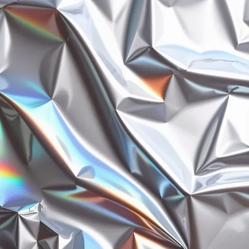 Prompt: Holographic rainbow foil iridescent texture abstract hologram background