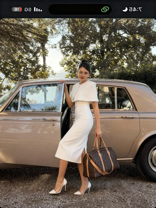 Prompt: the women in the image guidance with the same background and all the details are the same but the women is in a different pose 