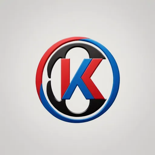 Prompt: A logo with Ka that is red, blue and black