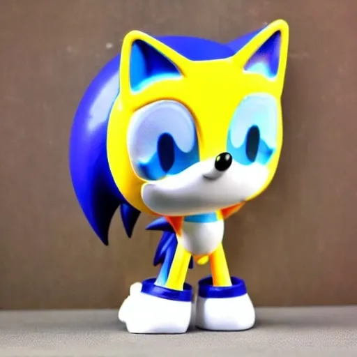 Prompt: opbv-opby klyo n Sonic cute kawaii Sonic mini play funko toy