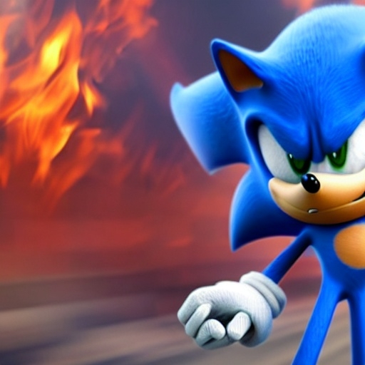 Prompt: Sonic is smoking put the fire in because  smoking is not Joke fault is better 