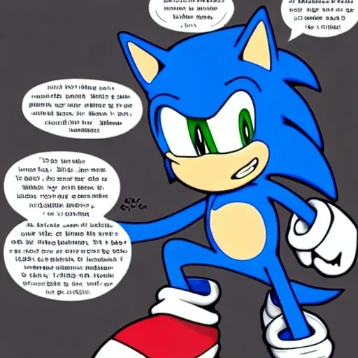 Prompt: Sonic gets fired And the panel