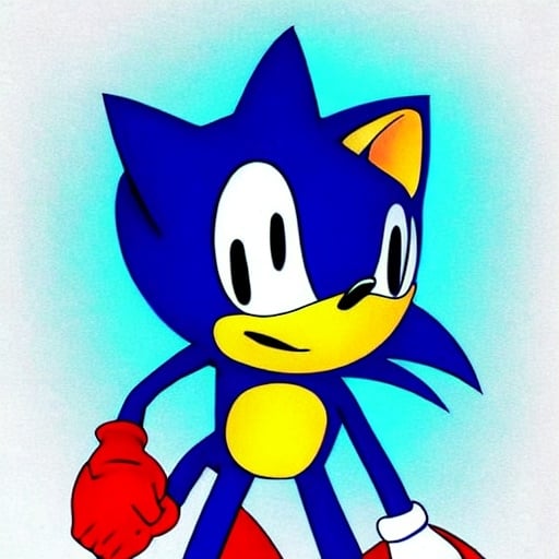 Prompt: sonic.exe digital art "weird sonic deviantart" terrible mma illustration,3 ,D 4 , K  painting, drawing, art, sketch