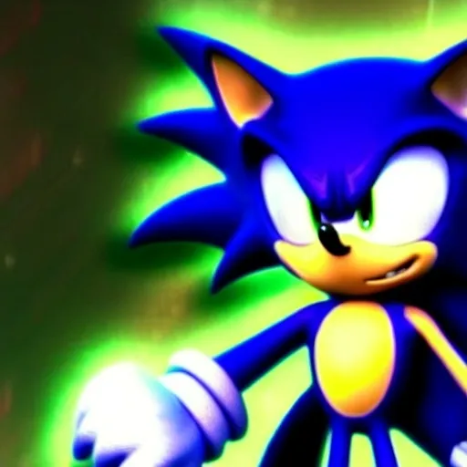 Prompt: And Sonic weird 2001:nightmare creepy found Creepypasta