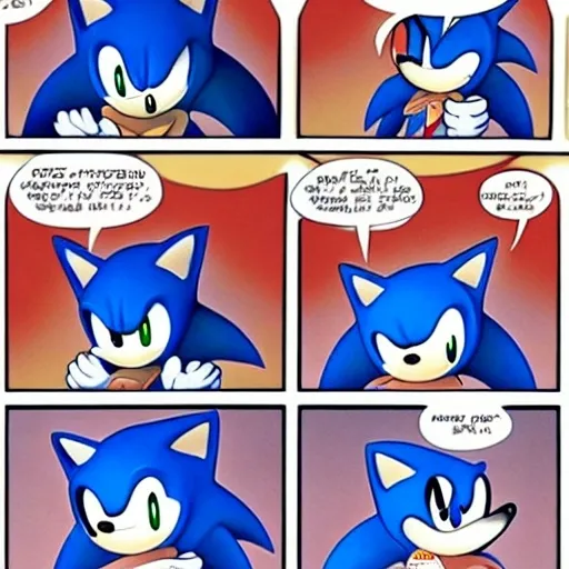 Prompt: Sonic gets fired And the panel