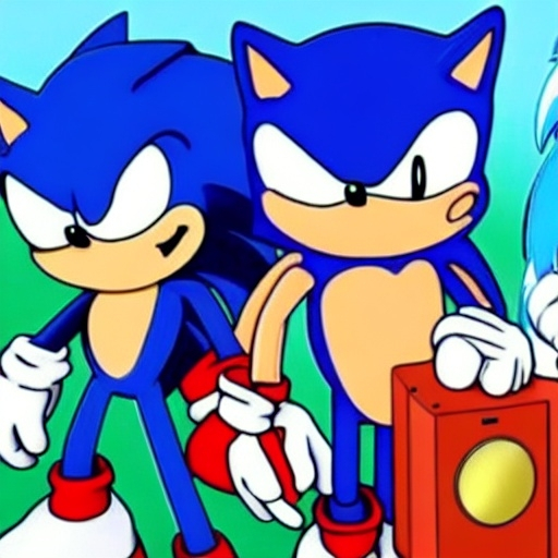 Prompt: Sonic Family guy from ( 2 5 7 8 )