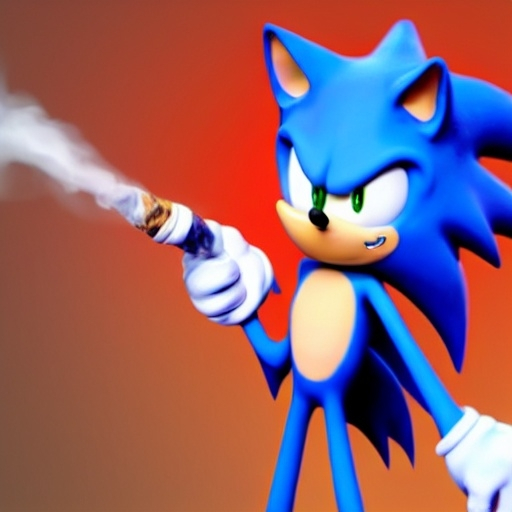 Prompt: Sonic is smoking put the fire in because  smoking is not Joke fault is better 