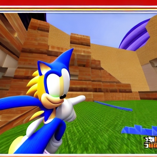 Prompt: Sonic 360. of Roblox 