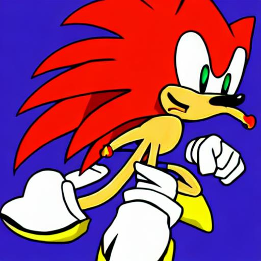 Prompt: sonic the hedgehog vector art, sharp line sanic Art Sonicuh
