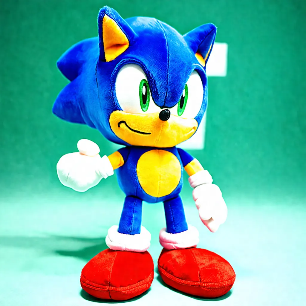 Prompt: sonic plush/photograph