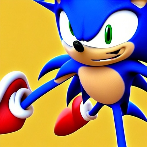 Prompt: Sonic Cartoon