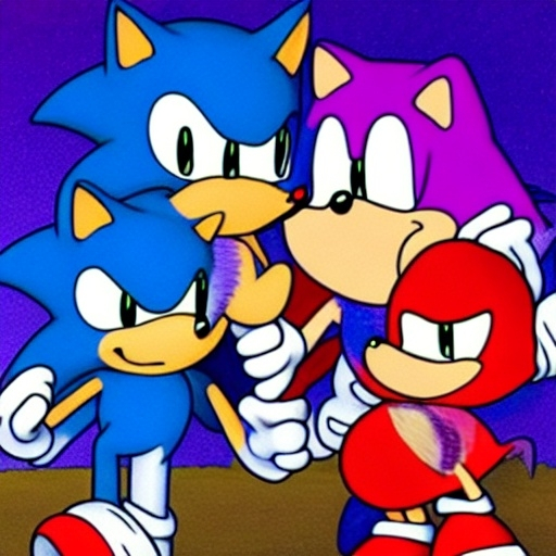 Prompt: Sonic Family guy a rise fake really weird ( 2 5 7 8 )