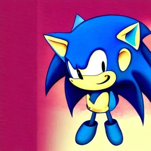 Prompt: kawaii chibi Sonic illustration art