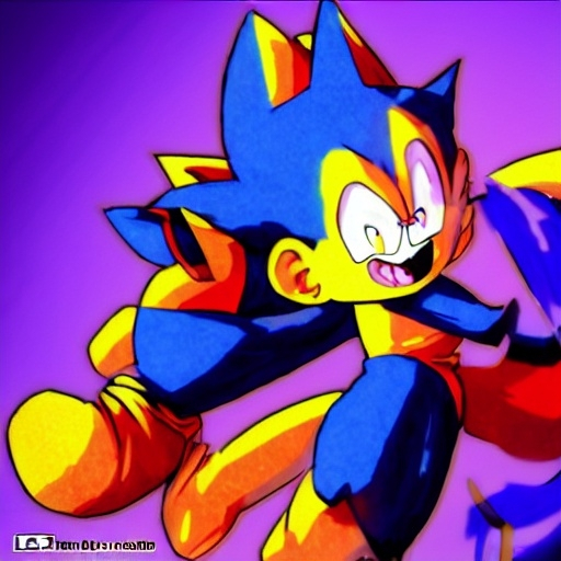 Prompt: Excite Me Super sonic the hedgehog and say l Character animation which dragon ball Z studio ghibli how to beat up Grease sonic on Suki Taxila Japanese anime Art detail artstation Camera look at all these details