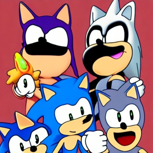 Prompt: Sonic Family guy a rise fake really weird ( 2 5 7 8 )