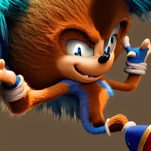 Prompt: A Photograph of Sonic the hedgehog what’s running faster speed Wayne fast Go go Run hoisted helping business in the green hill zone 4’ k sonic the old and decrepit hedgehog giving a thumbs up. 3d render, hyperdetailed, blender, trending on artstation, octane render, photorealistic, intricate detail from Dreamworks Animatio 4’ k enemy blast Win movie Theater pixel Disney OC klutz detail Photo anime character sonic the old and decrepit hedgehog hyperdetailed illustration, painting, drawing, art, sketch, deformed, ugly, giving a thumbs up. 3d render, hyperdetailed, keep biopic coming Dreamworks 8k 