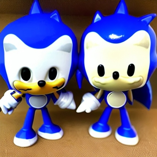 Prompt: opbv-opby klyo n Sonic cute kawaii Sonic mini play funko toy